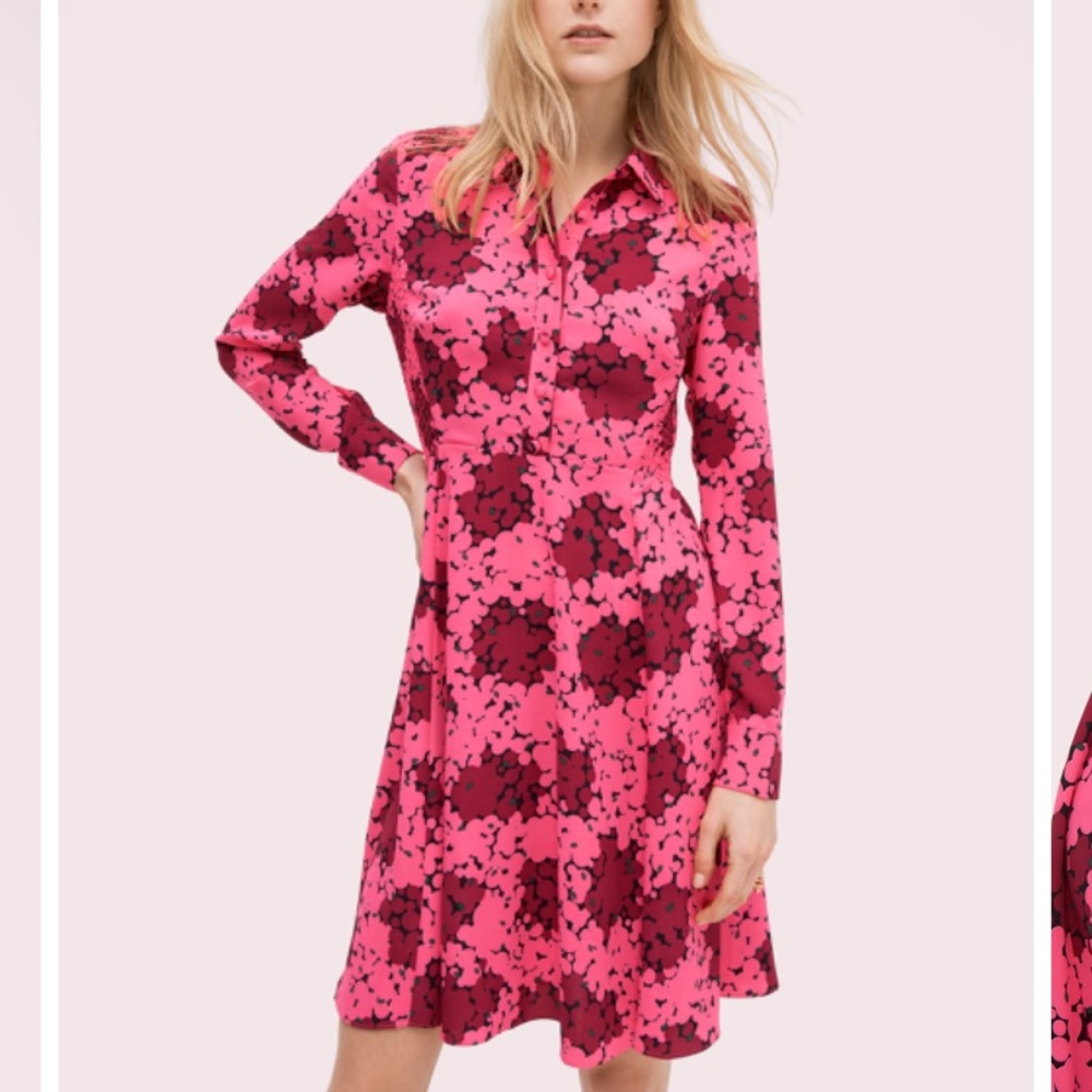 Kate Spade Bubble Dot Smocked Dress New W Tags